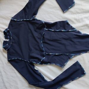 NWOT contrast stitched mock neck bodysuit